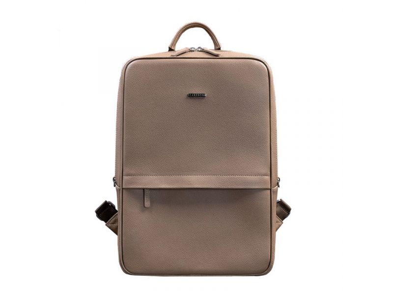 Светло-бежевый кожаный женский рюкзак Foster 1.0, фото 6