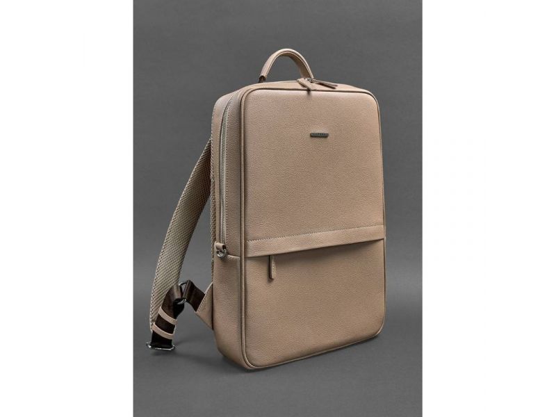 Светло-бежевый кожаный женский рюкзак Foster 1.0, фото 2