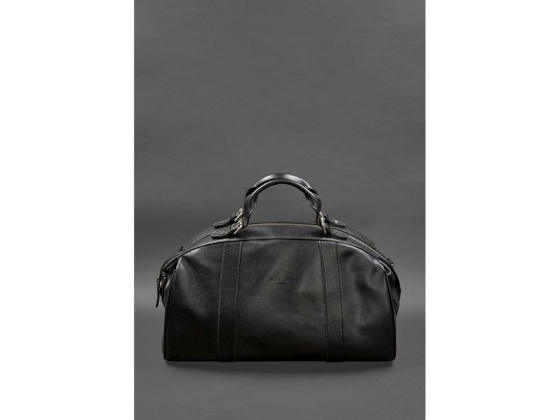 Кожаная дорожная сумка Люкс Черная, фото 1