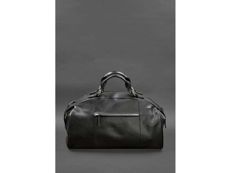 Кожаная дорожная сумка Люкс Черная, фото 3