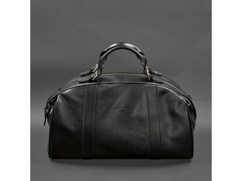 Кожаная дорожная сумка Люкс Черная, фото 7