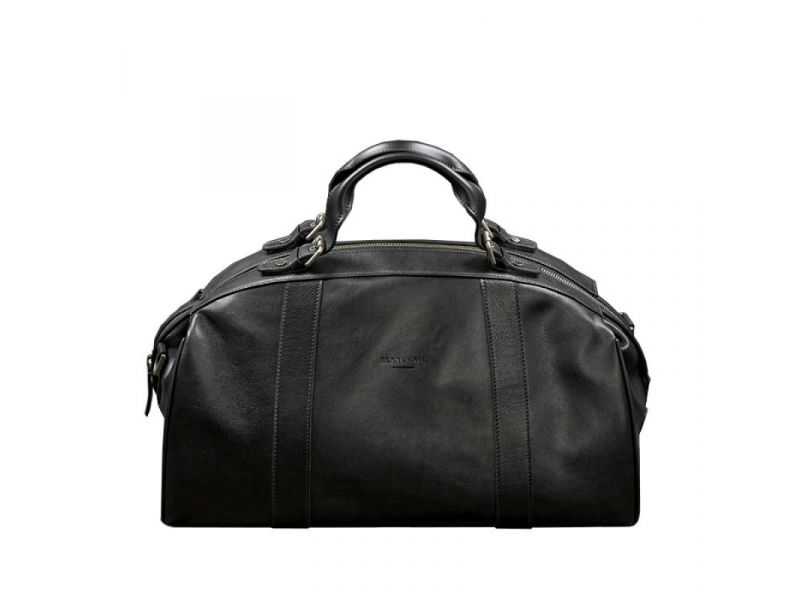 Кожаная дорожная сумка Люкс Черная, фото 8
