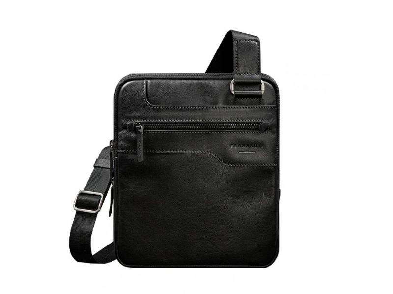 Мужская кожаная сумка-мессенджер 3 молнии, фото 6