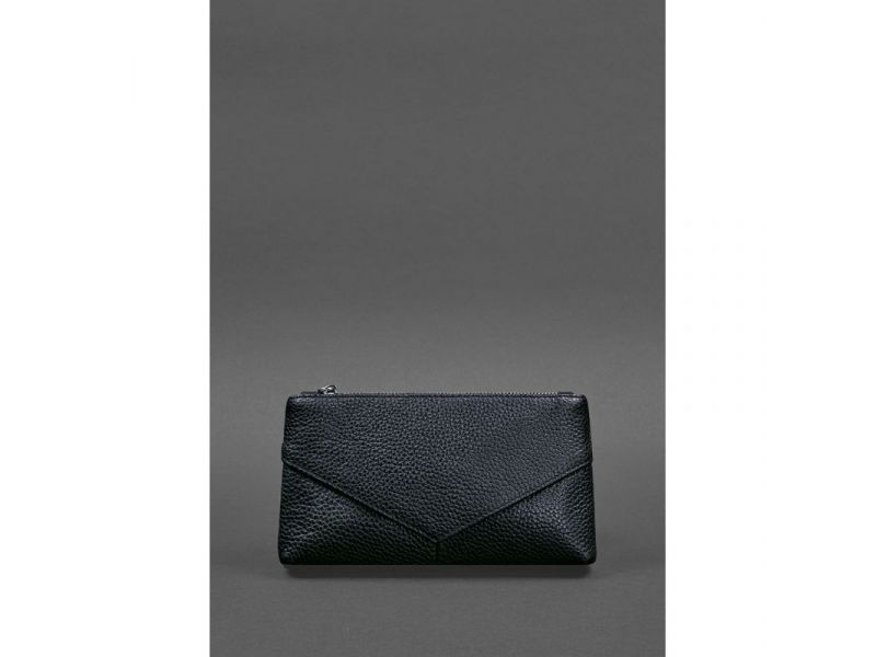 Кожаная женская косметичка 1.0 Темно-синяя, фото 4