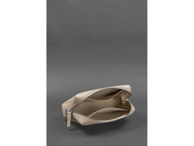 Кожаная косметичка-несессер 3.0 Светло-бежевая, фото 4