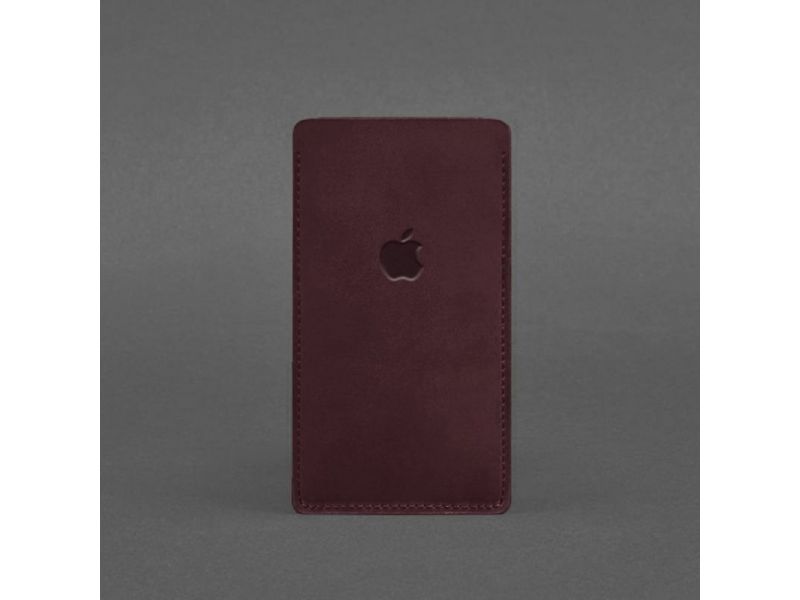 Кожаный чехол для iPhone 11 Бордовый Crazy Horse, фото 3