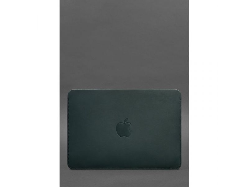 Чехол из натуральной кожи для MacBook 13 дюйм Зеленый Краст, фото 1