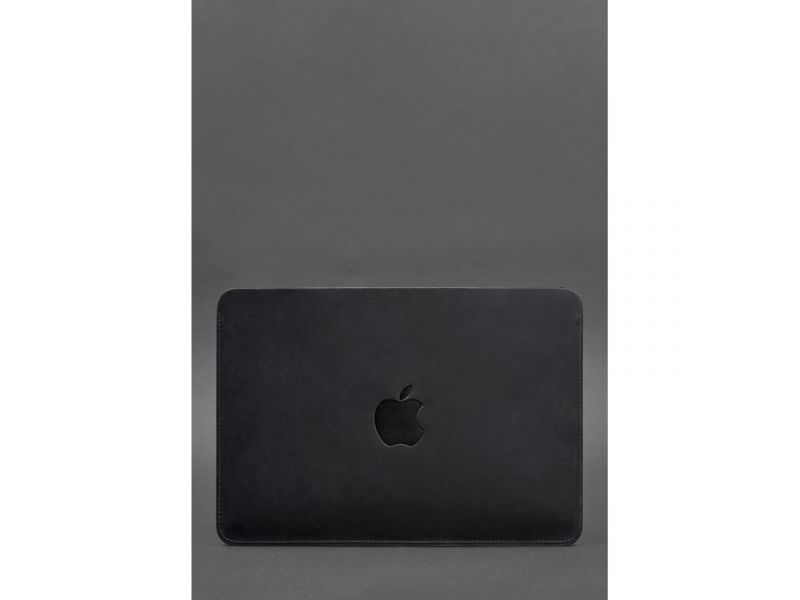 Чехол из натуральной кожи для MacBook 13 дюйм Синий Crazy Horse, фото 1