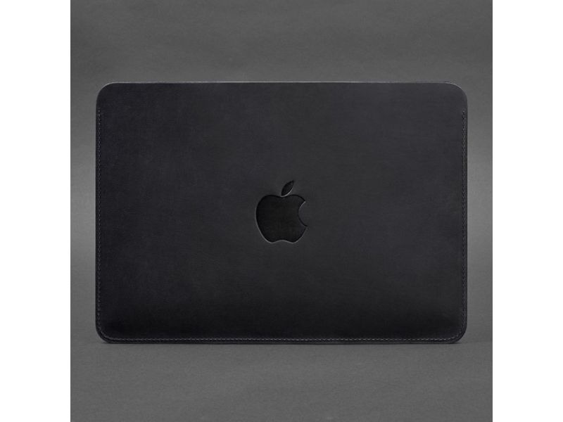 Чехол из натуральной кожи для MacBook 13 дюйм Синий Crazy Horse, фото 3