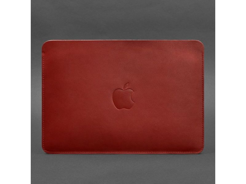 Чехол из натуральной кожи для MacBook 13 дюйм Красный, фото 3