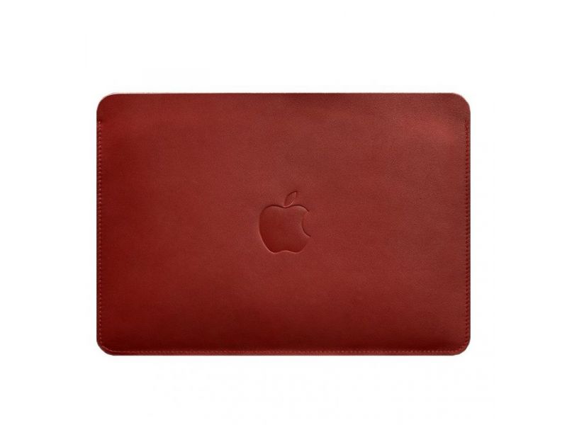 Чехол из натуральной кожи для MacBook 13 дюйм Красный, фото 4