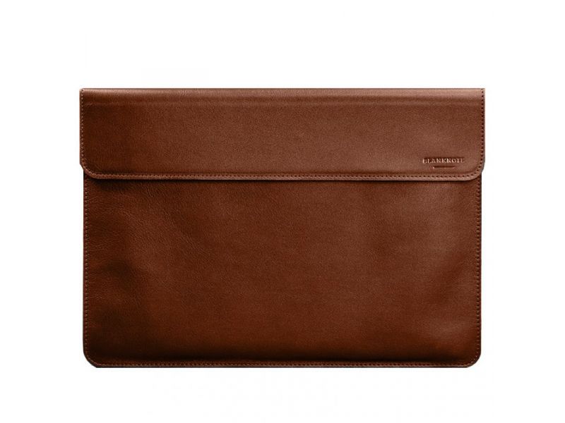 Кожаный чехол-конверт на магнитах для MacBook 15 дюйм Светло-коричневый, фото 5