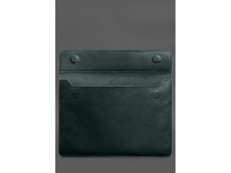 Кожаный чехол-конверт на магнитах для MacBook 15 дюйм Зеленый, фото 3