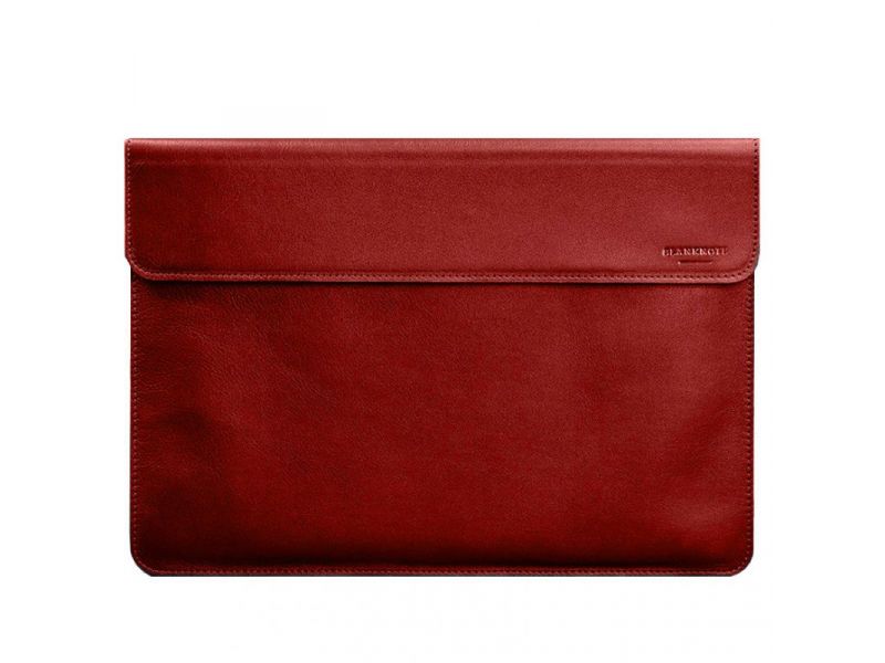 Кожаный чехол-конверт на магнитах для MacBook 15 дюйм Красный, фото 5