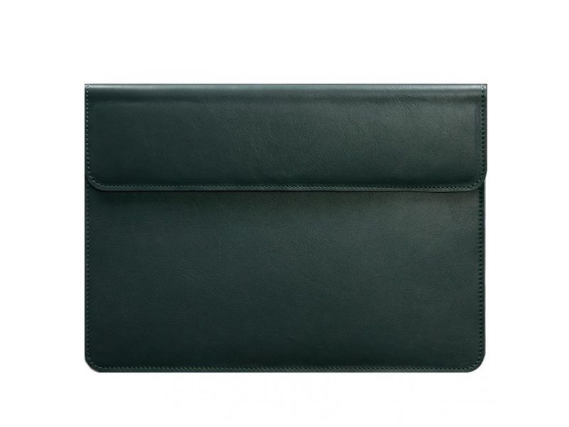 Кожаный чехол-конверт на магнитах для MacBook 15-16 дюйм Зеленый, фото 5