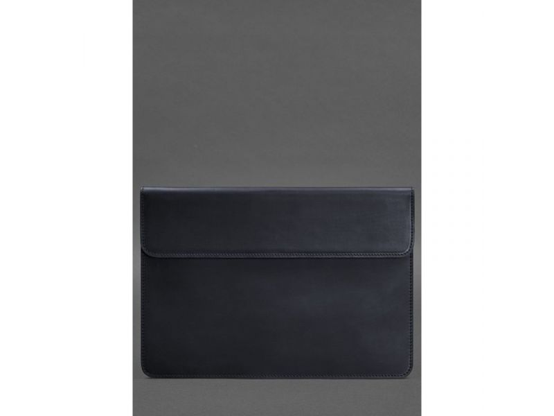 Кожаный чехол-конверт на магнитах для MacBook 15 дюйм Синий Crazy Horse, фото 1