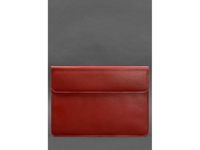 Кожаный чехол-конверт на магнитах для MacBook 15-16 дюйм Красный, фото 1