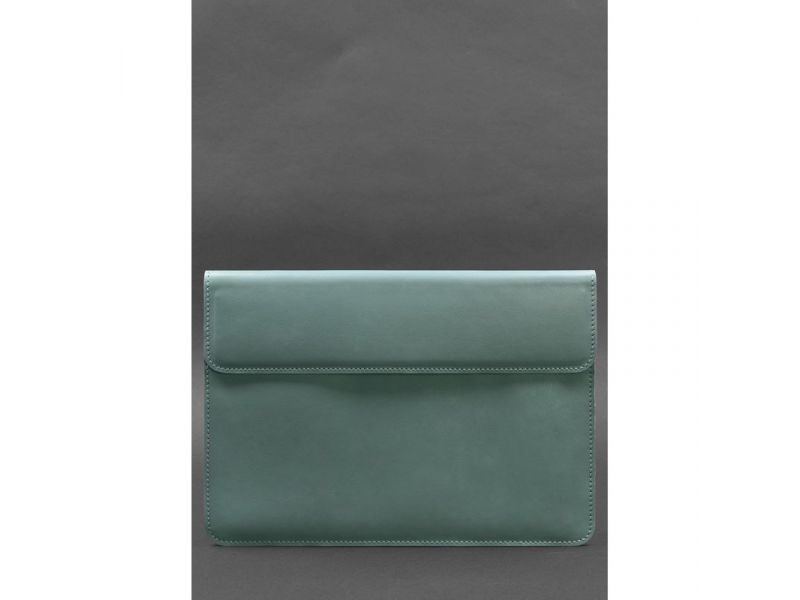 Кожаный чехол-конверт на магнитах для MacBook 15 дюйм Бирюзовый, фото 1