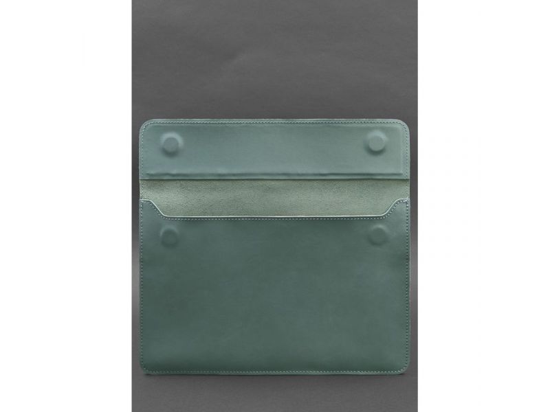 Кожаный чехол-конверт на магнитах для MacBook 15 дюйм Бирюзовый, фото 3