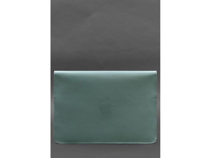 Кожаный чехол-конверт на магнитах для MacBook 15 дюйм Бирюзовый, фото 2