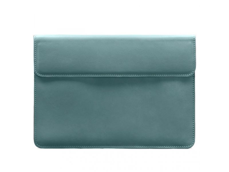 Кожаный чехол-конверт на магнитах для MacBook 15-16 дюйм Бирюзовый, фото 5