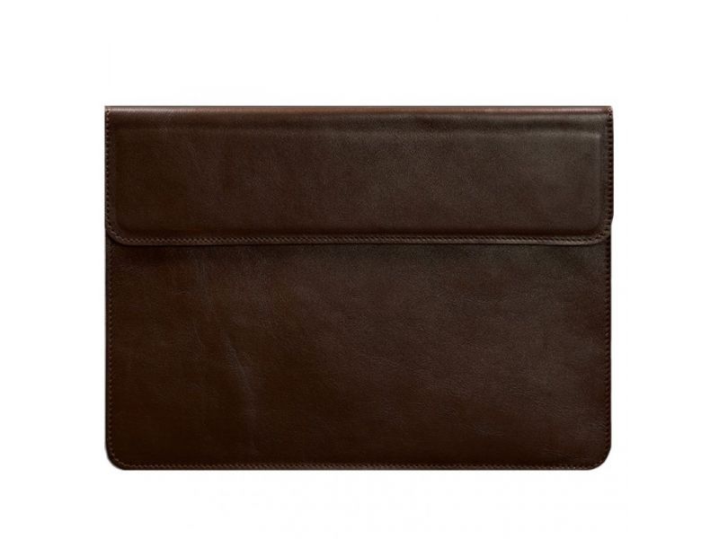 Кожаный чехол-конверт на магнитах для MacBook 15-16 дюйм Бордовый, фото 5