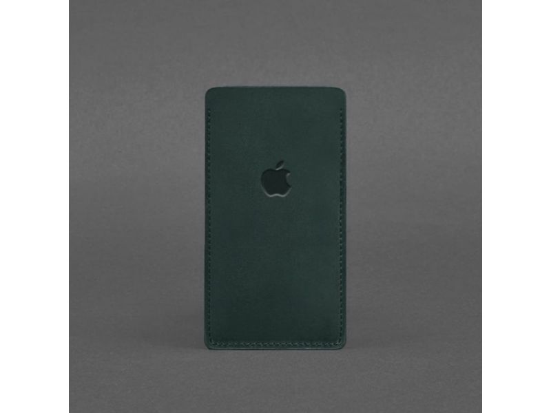 Кожаный чехол для iPhone 12 Зеленый Crazy Horse, фото 3
