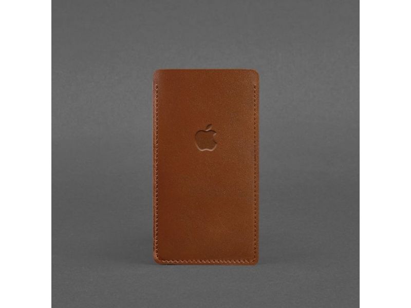 Кожаный чехол для iPhone 12 Светло-коричневый, фото 3
