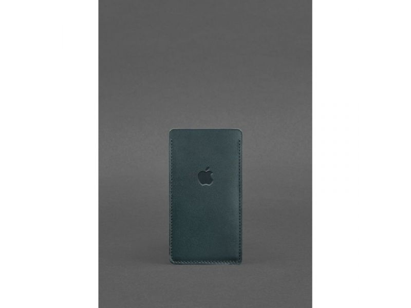 Кожаный чехол для iPhone 13 Зеленый Краст, фото 1