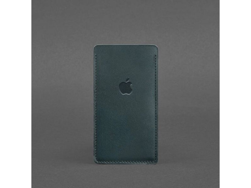 Кожаный чехол для iPhone 12 Зеленый Краст, фото 3