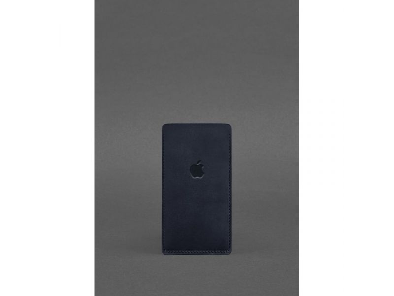 Кожаный чехол для iPhone 12 Синий Crazy Horse, фото 1