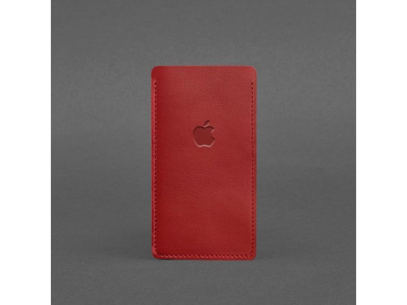 Кожаный чехол для iPhone 13 Красный, фото 3