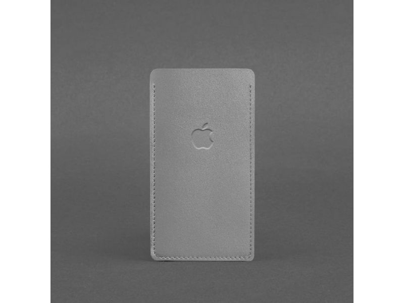 Кожаный чехол для iPhone 12 Серый, фото 3