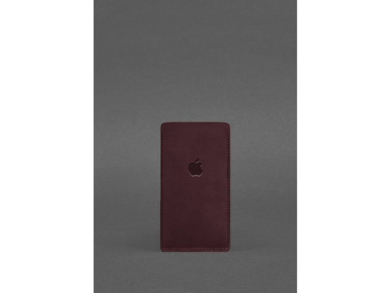 Кожаный чехол для iPhone 13 Бордовый Crazy Horse, фото 1