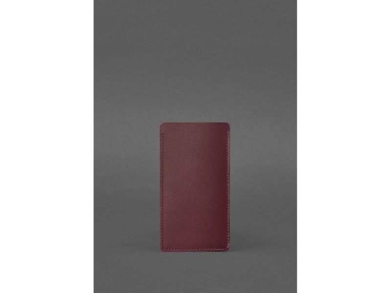 Кожаный чехол для iPhone 12 Бордовый, фото 2