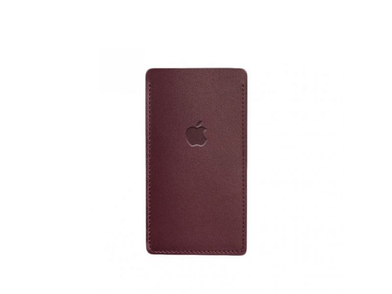 Кожаный чехол для iPhone 12 Бордовый, фото 4