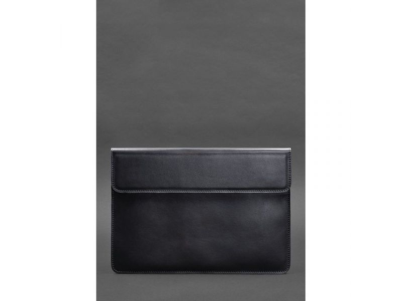 Кожаный чехол-конверт на магнитах для MacBook 14 Темно-синий, фото 1
