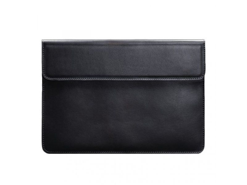 Кожаный чехол-конверт на магнитах для MacBook 14 Темно-синий, фото 5