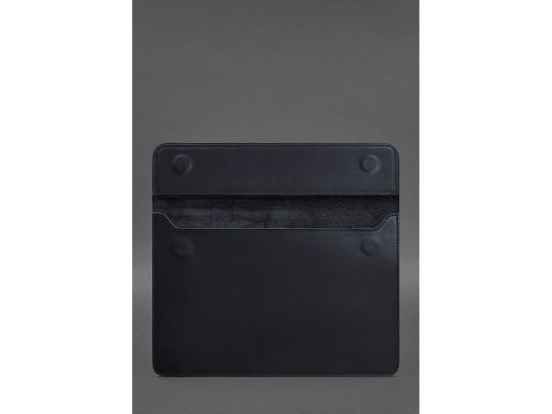 Кожаный чехол-конверт на магнитах для MacBook 14 Синий Crazy Horse, фото 2