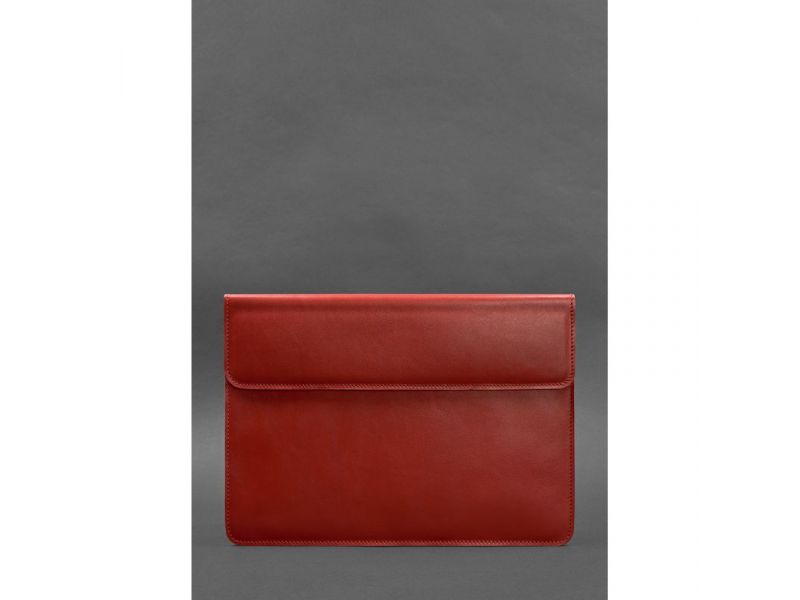 Кожаный чехол-конверт на магнитах для MacBook 13 Красный, фото 1