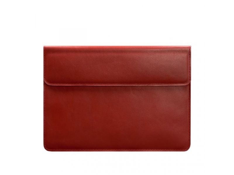 Кожаный чехол-конверт на магнитах для MacBook 14 Красный, фото 5