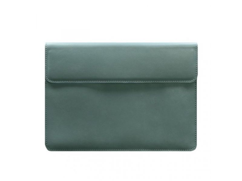 Кожаный чехол-конверт на магнитах для MacBook 13 Бирюзовый, фото 5