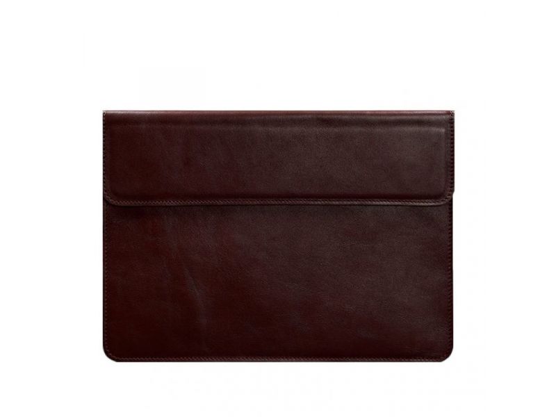 Кожаный чехол-конверт на магнитах для MacBook 13 Бордовый, фото 5