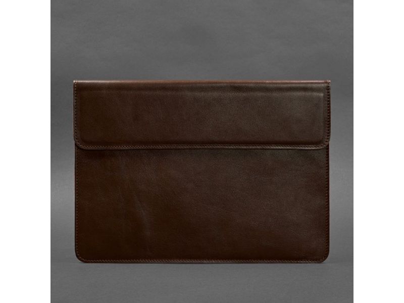 Кожаный чехол-конверт на магнитах для MacBook 14 Бордовый, фото 4