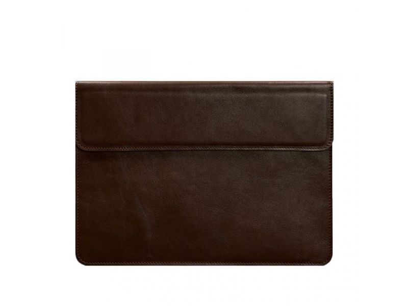 Кожаный чехол-конверт на магнитах для MacBook 14 Бордовый, фото 5