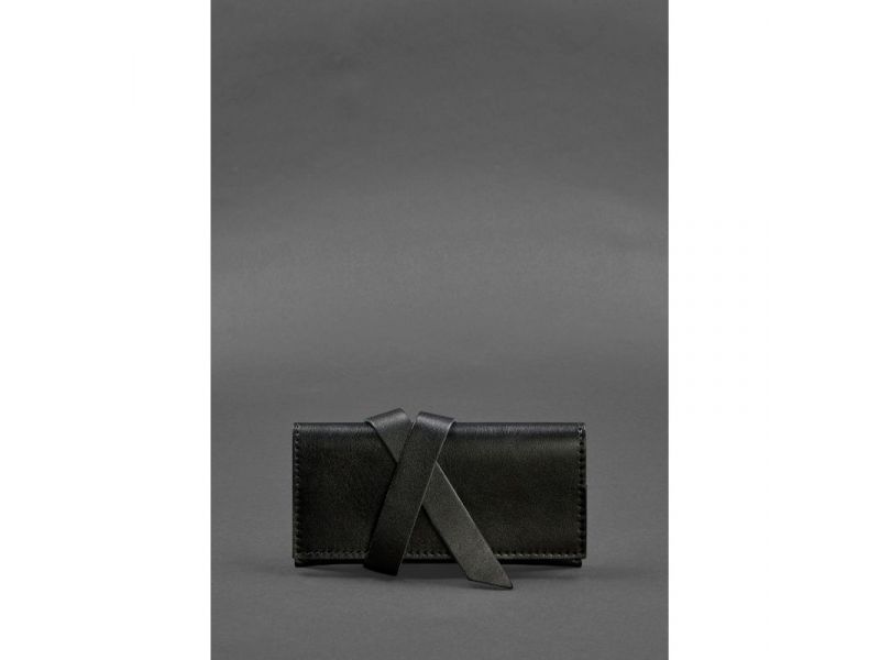 Кожаный кисет для табака 1.0 черный Краст, фото 1