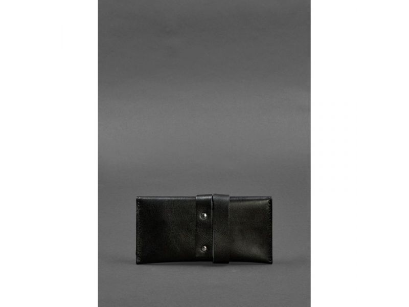 Кожаный кисет для табака 1.0 черный Краст, фото 4