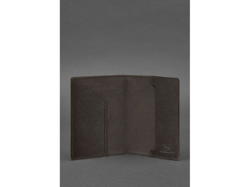 Кожаная обложка для военного билета 7.0 темно-коричневая, фото 4