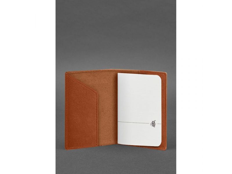 Кожаная обложка для военного билета 7.0 светло-коричневая, фото 2