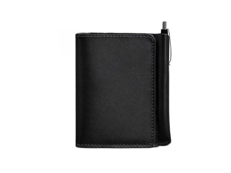 Кожаное портмоне 2.0 черное краст, фото 6